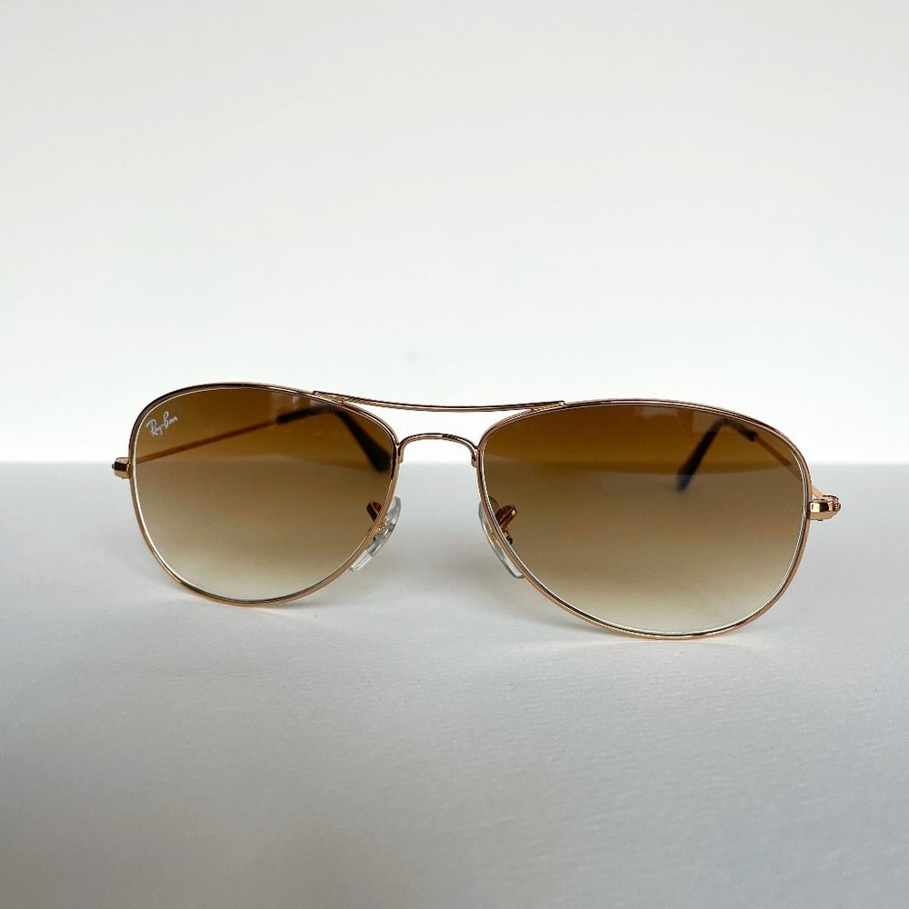 Ray-Ban Cockpit Sunglasses - Gold/Light Brown Gradient